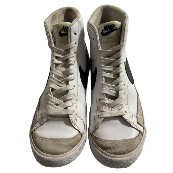 Nike Blazers 77 Mid White Youth Boy Size 6.5Y High Top Lace Sporty Sneakers - Picture 3 of 8